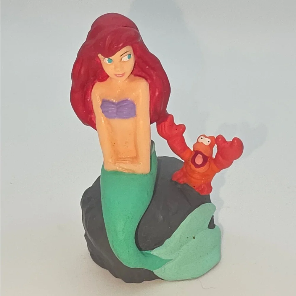 Disney Ariel Sebastian PVC Figure Small Green Red Fair Applause Vintage